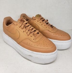 Nike Sneakers Court Vision Alta Light Cognac Women Size 9.5